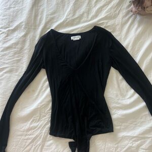Lovers and Friends Elegant Black Long Sleeve Women's Bodysuit